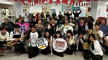 感謝尖點科技支持北大管樂團走進台北榮家服務長輩與照顧者